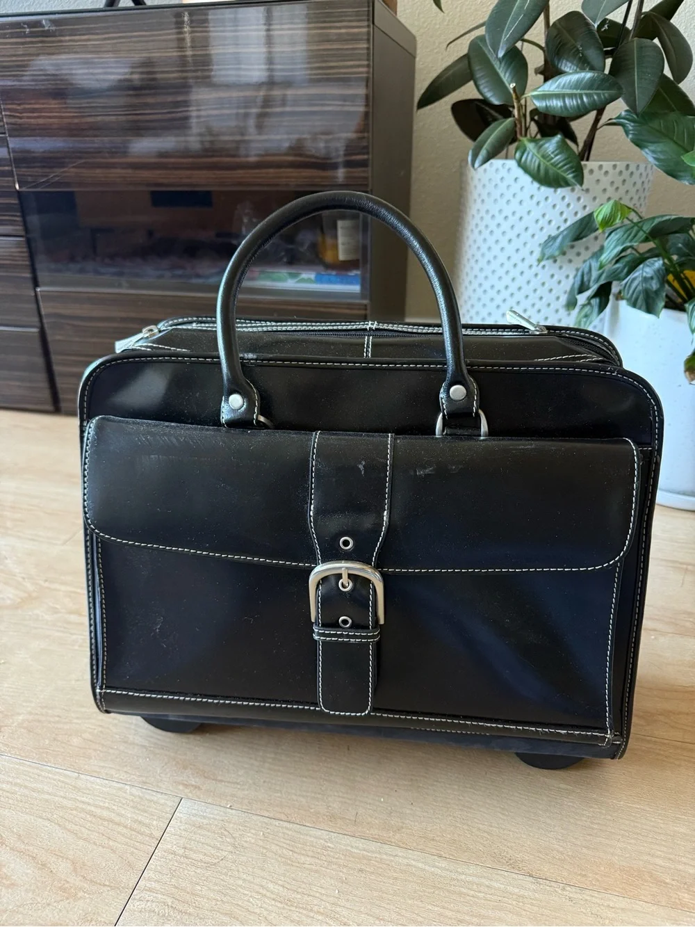 Franklin Covey Wheeled Leather Business Case